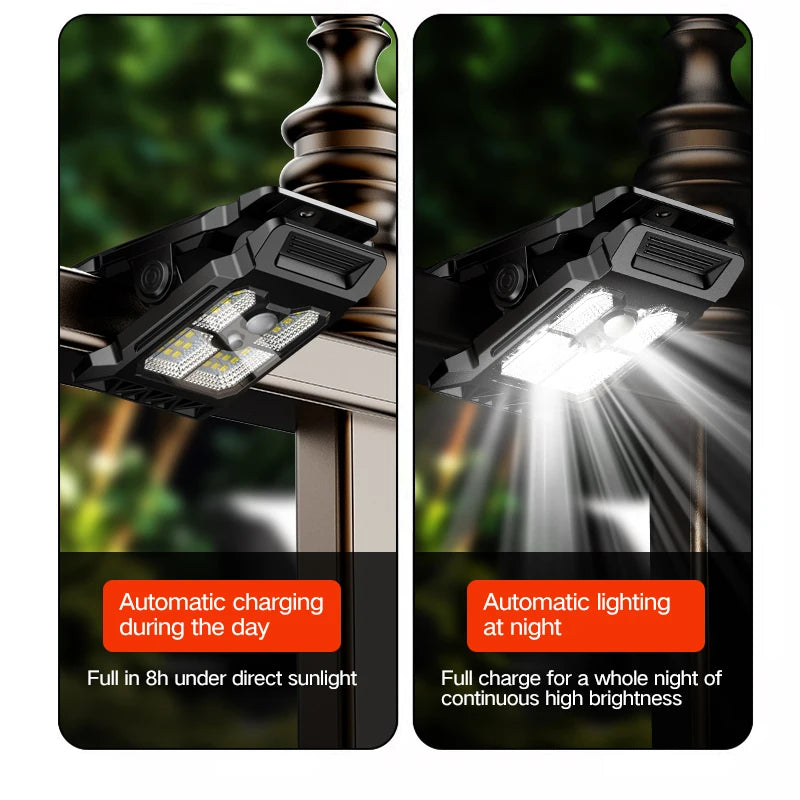 Upgraded Intelligent Sensing Solar Clip Lamp Outdoor Courtyard Garden
