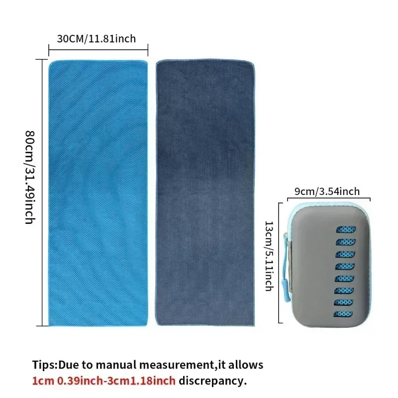 Sports Cooling Towel Case Portable Travel Ice Gym Quick Dry Towels Zpaxo