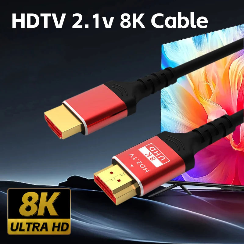 Speed HDTV Cable 8K60HZ 48Gbps HDTV2 1V 4K 120HZ 3D TV Computer Zpaxo