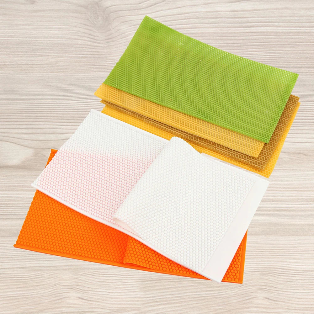2pcs Beewax Foundation Sheet Mould Flexible Beeswax Embosser Silicone Handmade Beekeeper Accessories Zpaxo