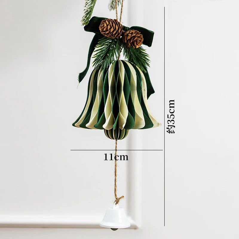 Christmas Honeycomb Bell Ornament – Hanging Paper Decoration Christmas Ornament Zpaxo Style 11