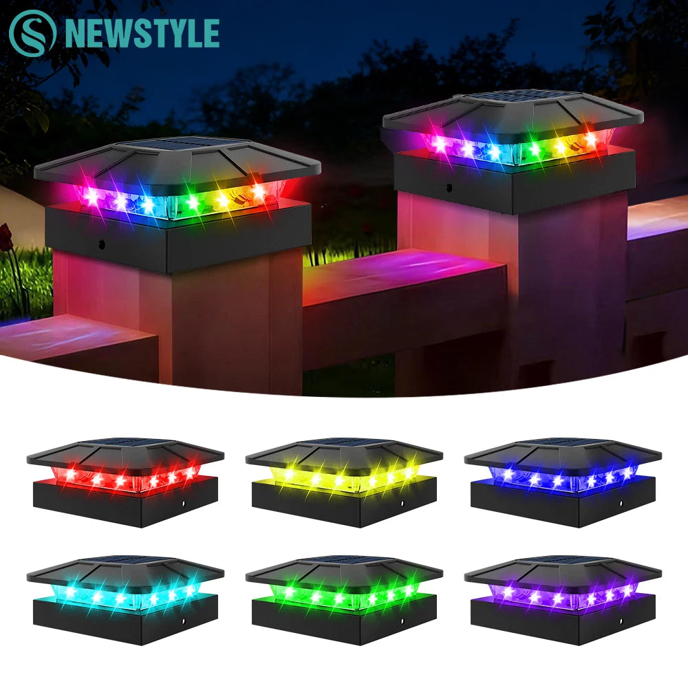 4x4 Solar Post Cap Light With 3 Lighting Modes Porch Light Waterproof IP65 Deck Lights For Wood Vinyl Posts Lighting Decor Zpaxo