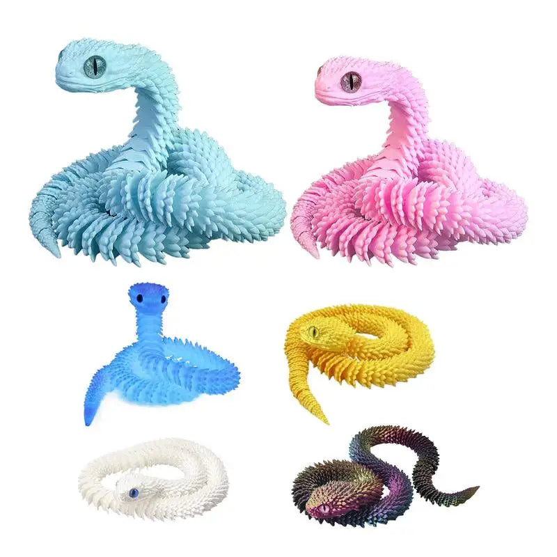 75cm 3d Printed Snake Desk Ornament Rotatable Office Realistic Snake Statue Table Decoration Landscape Figurines Accessorie Zpaxo