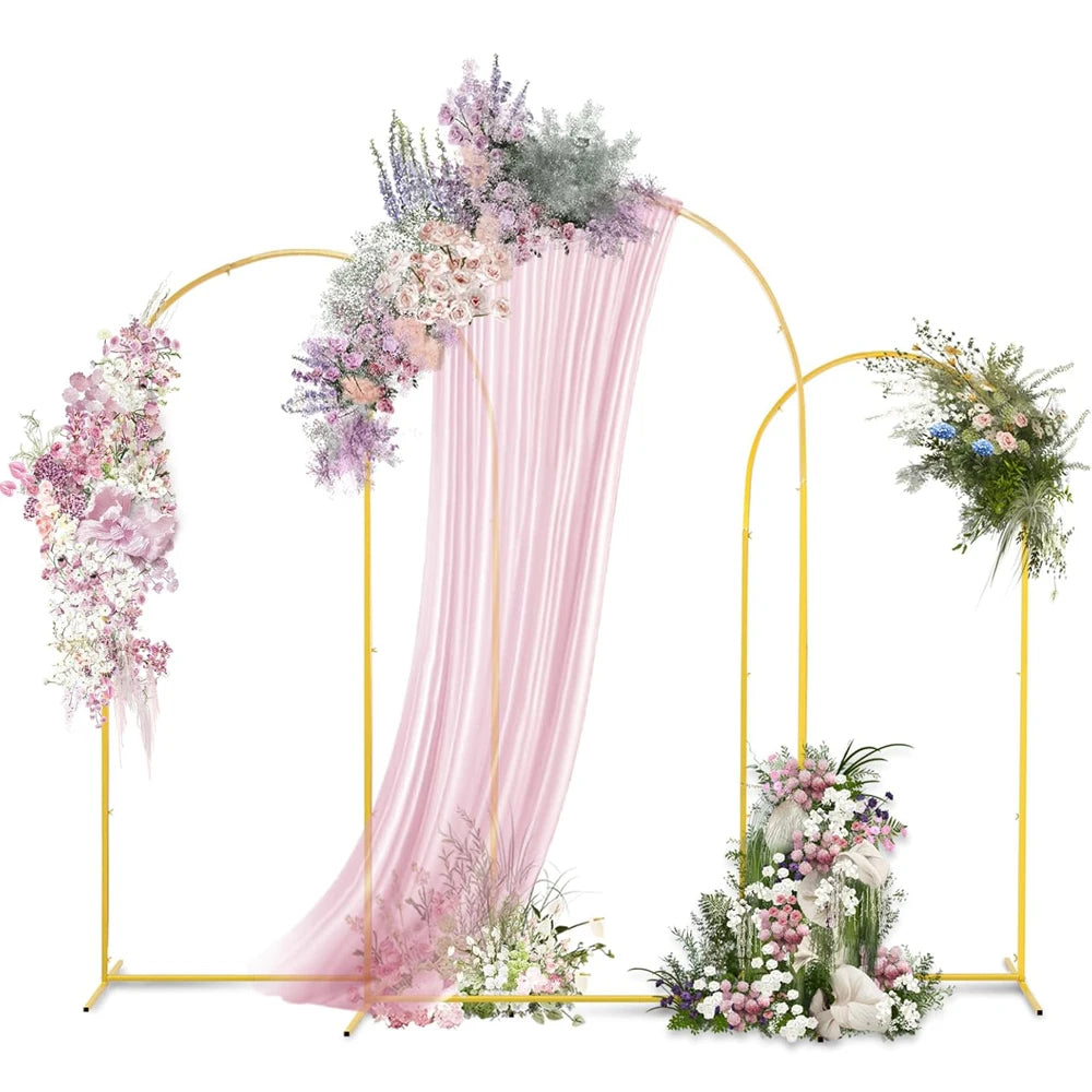 Gold Wedding Arch Stand Balloon Frame Backdrop Bracket Birthday