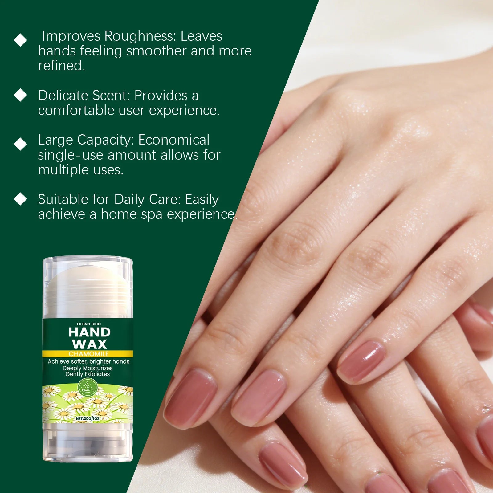 Chamomile Hand Wax Cream – Repair Dry, Cracked & Rough Hands Hand Care Cream Zpaxo