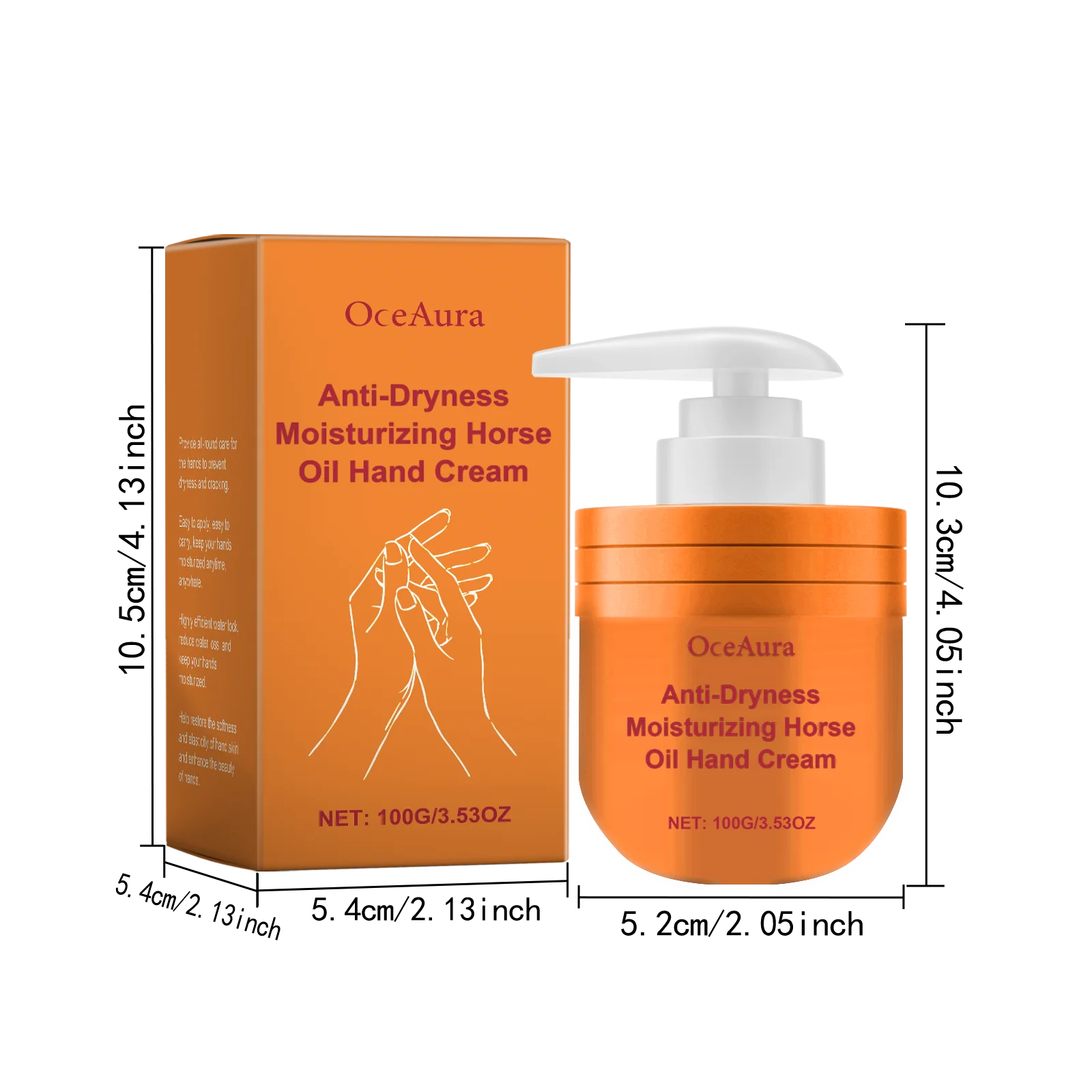 OceAura Horse Oil Hand Cream – Moisturizing Anti-Crack 100g Horse Oil Hand Cream Zpaxo