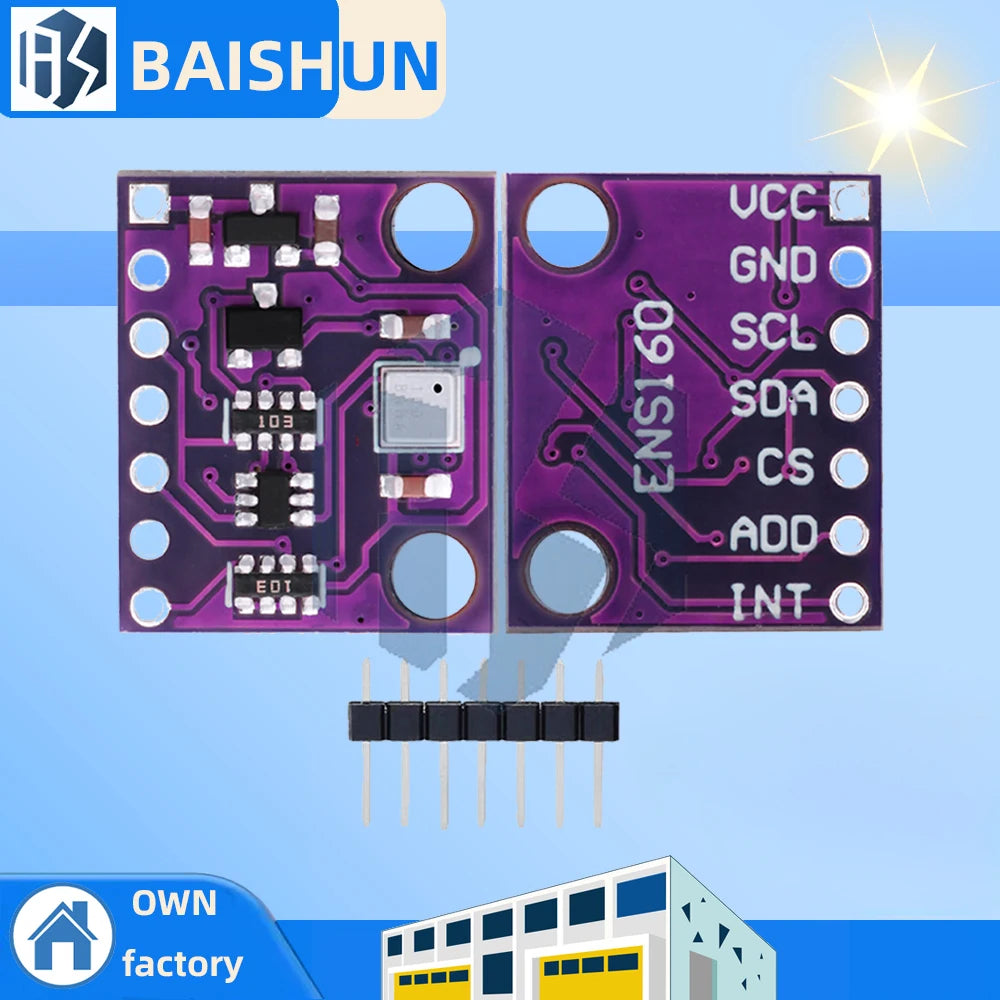 ENS160 CCS811 Carbon Monoxide CO VOCs Air Numerical Gas Sensor Module Zpaxo ENS160 1pcs