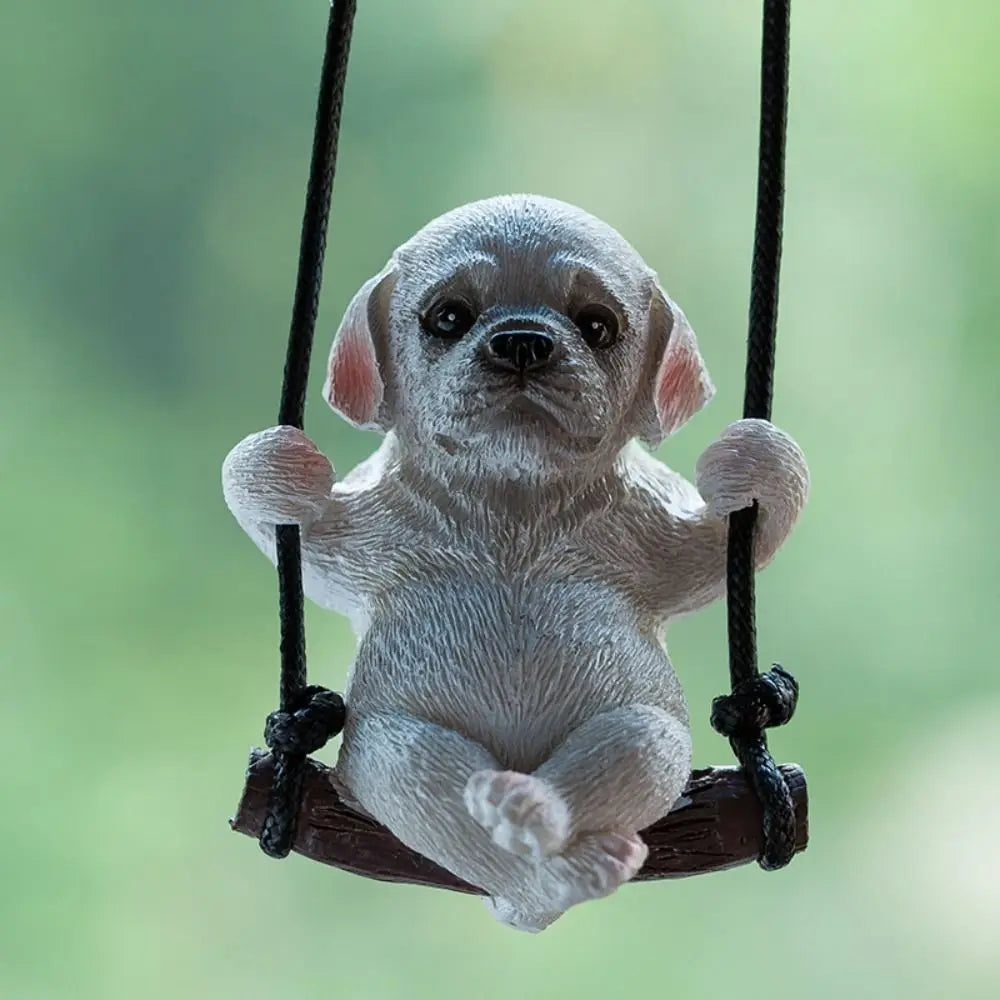Trend Swing Dog Auto Interior Accessories Decoration Sunglasses Car Pendant Bulldog Resin Car Hanging Gift Zpaxo style 2