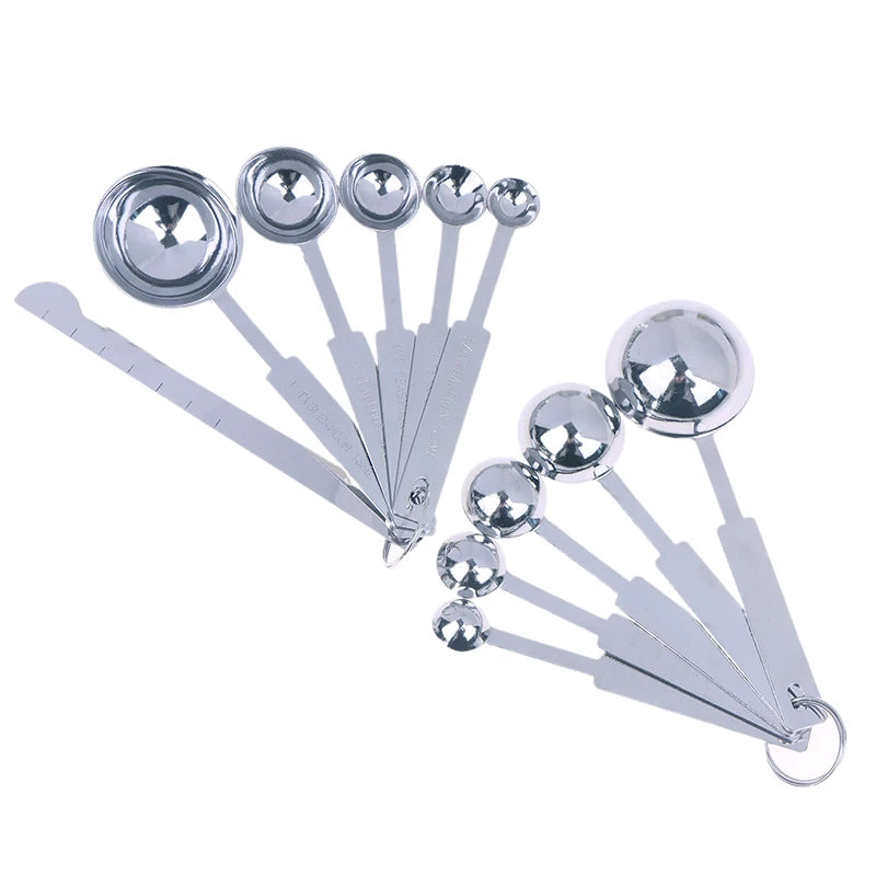 5/6Pcs Measuring Spoons Stackable Kitchen Measuring Spoon Set Stainless Steel Measuring Scoops Set Kitchen Baking Tool Zpaxo