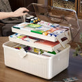 Smart Flip-top Medicine Box Visual Window Multi-layers Easy-carry