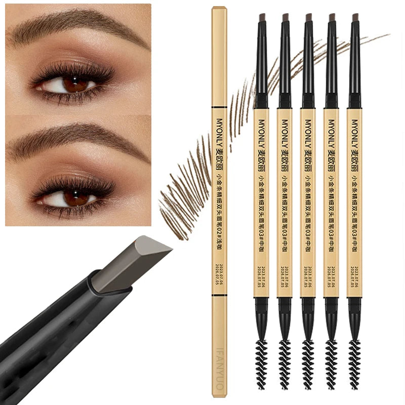 Waterproof Eyebrow Pencil Double-headed Pigmented Long Lasting