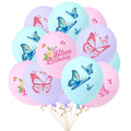 Butterfly Theme Latex Balloon Happy Birthday Pattern Printed Balloons