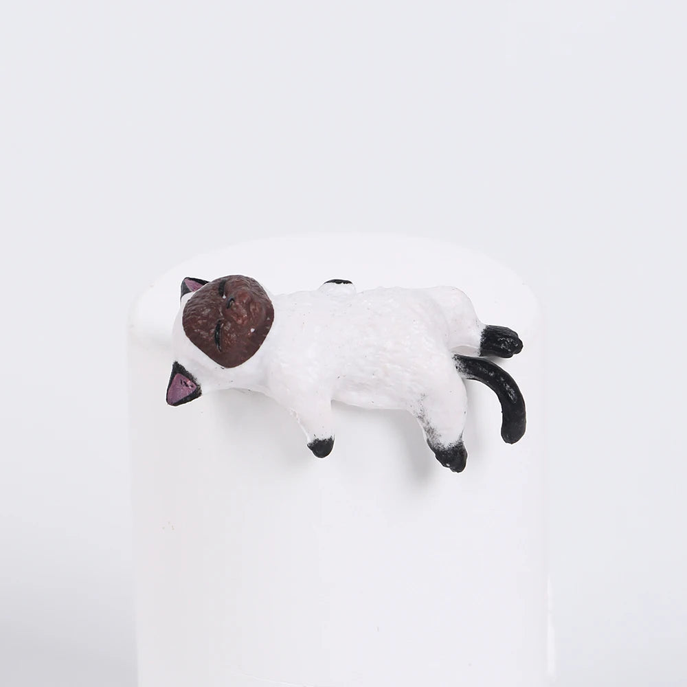 Cat Figurines Cartoon Animal Cat Miniature Ornaments Funny Micro Landscape Home Car Decoration Zpaxo J2506015-D