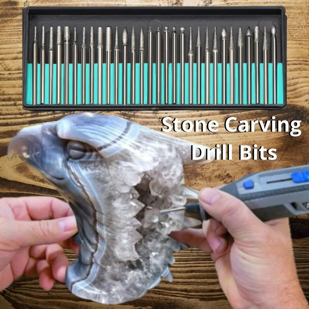 Diamond Dremel Carving Bits Wood Stone Bone Engraving Burr Bit