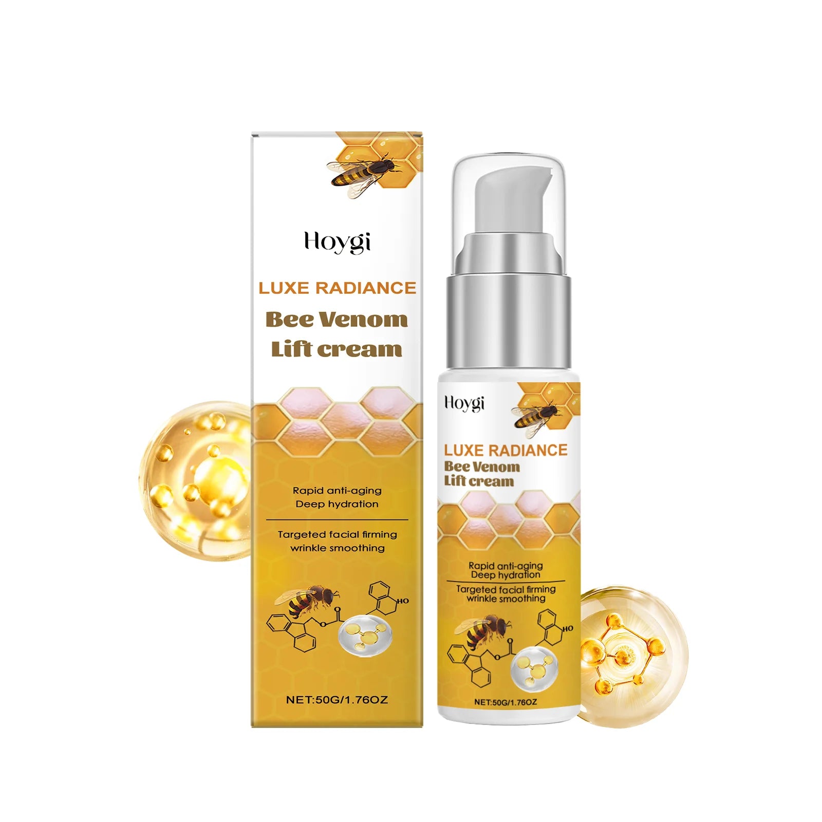 Hoygi Bee Venom Face Cream Anti-Wrinkle Firming Moisturizer 50ml Anti-Wrinkle Face Cream Zpaxo A-50g Boxed