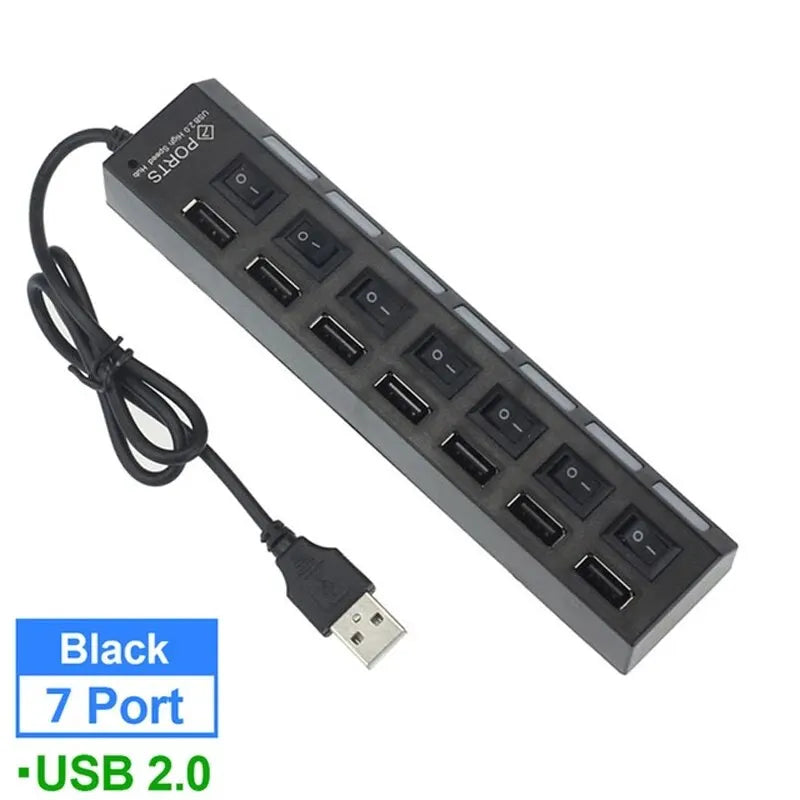 Switch Extension Hub 7-port USB2 0 Computer USB One Drag Seven Zpaxo