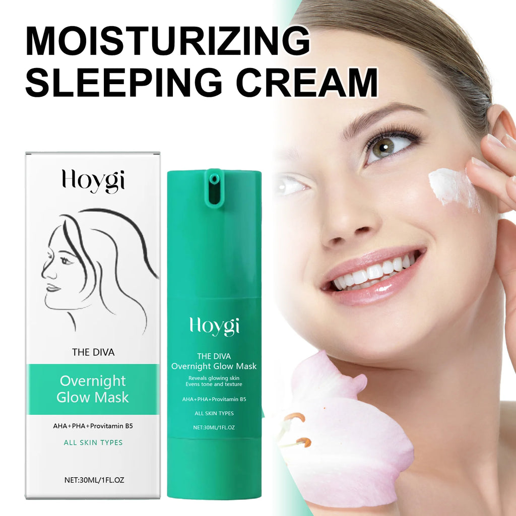 Hydrating Sleeping Mask for Face Moisturizing Night Cream for Dry Sensitive Skin Brightening Facial Care Gel with Vitamin 30ML Zpaxo