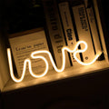 LOVE Shape LED Neon Sign Battery Powered Novelty Letter Mini Night Zpaxo Warm White