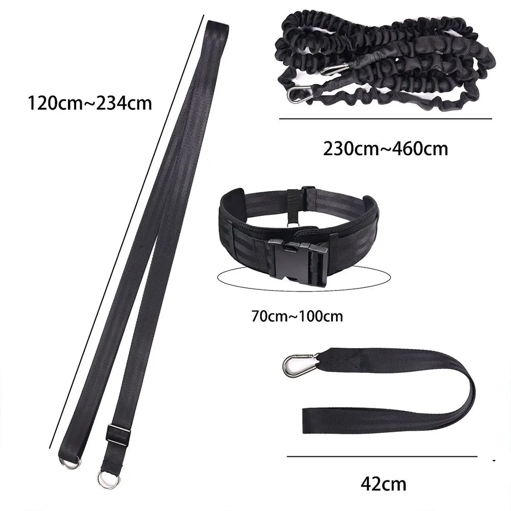 1- Swimming Training Rubber Belt Safety Rope Swim Pool Resistance