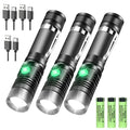 KDULIT T6 LED Zoomable Flashlight – USB Rechargeable, Waterproof