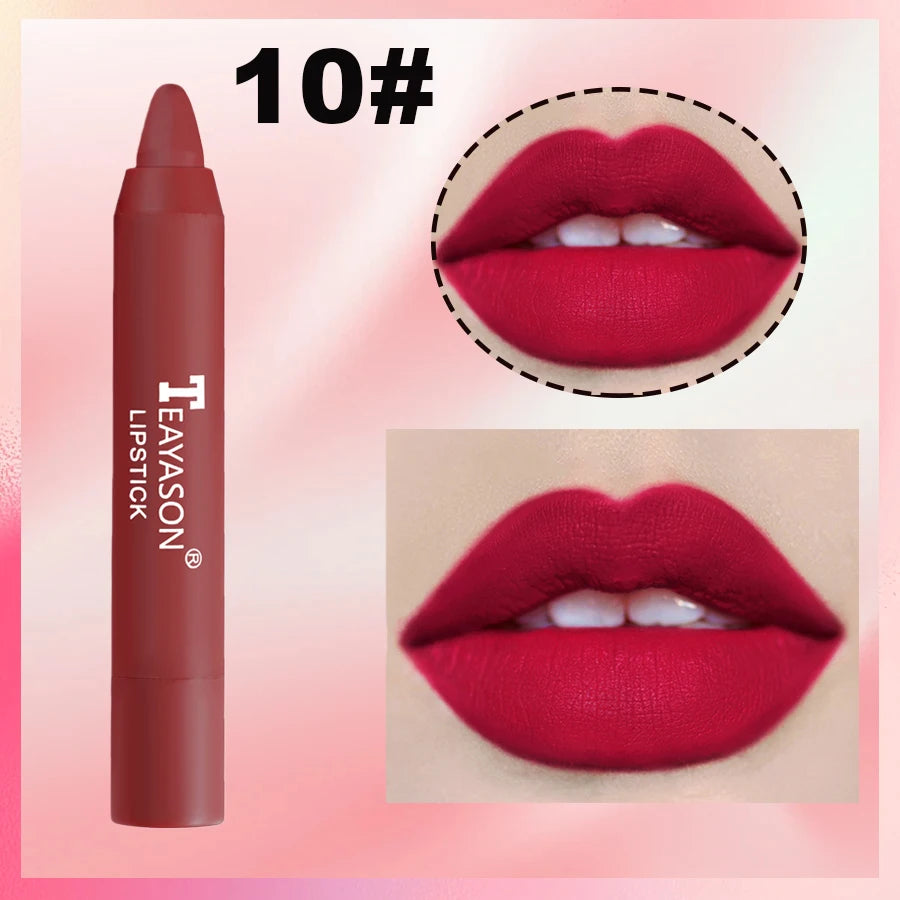 Matte lipstick for easy application, smudge-proof, daily moisturizing, lipstick, holiday gift, light makeup, lip pen, lipliner, Zpaxo 10XQ06 2.5G Full Size