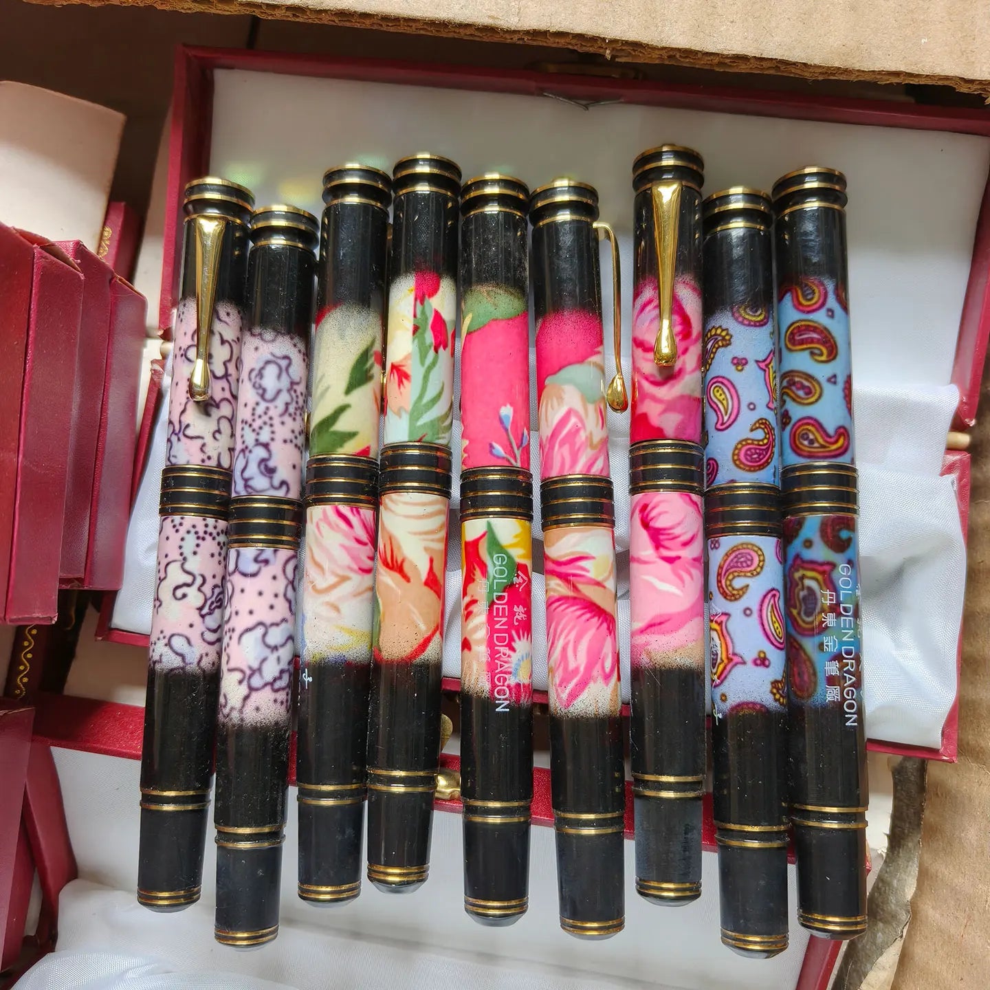 Rare Out-of-Print 1990s Dandong Factory Golden Dragon Prince Pen, Thick Barrel Metal Copper Collectible, Large Pen Zpaxo