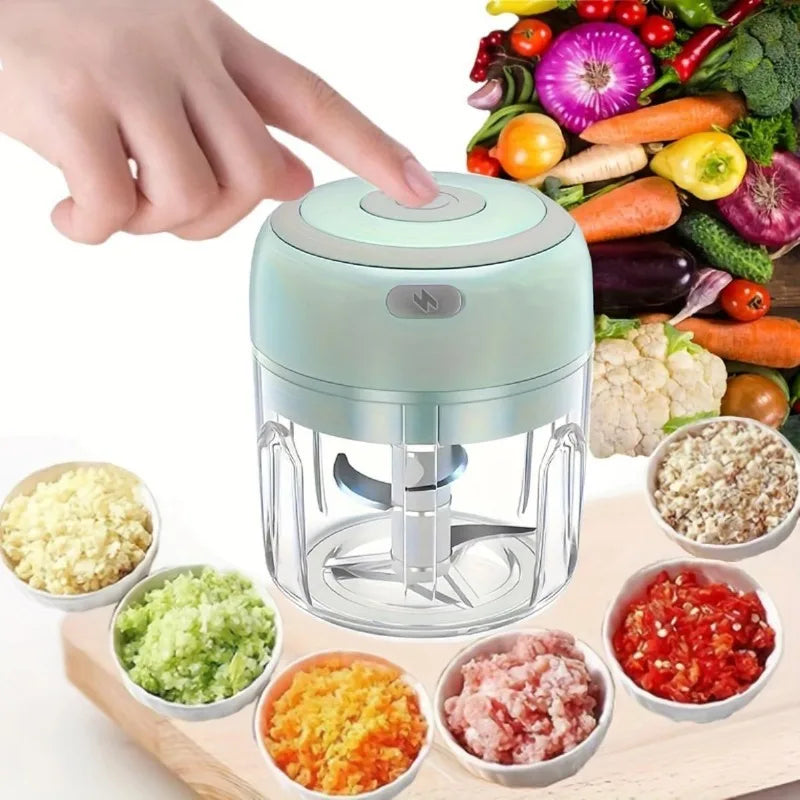 250/100ML Garlic Mincer USB Charging Powerful Mini Electric Garlic Chopper Portable Garlic Crusher Kitchen Food Chopper Unisex Zpaxo
