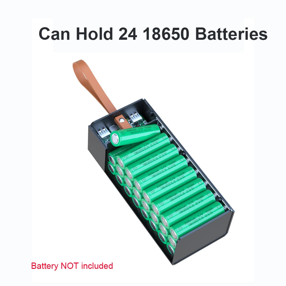 C24 24x18650 Flashlight Battery Charger Box Power Bank Holder DIY Zpaxo