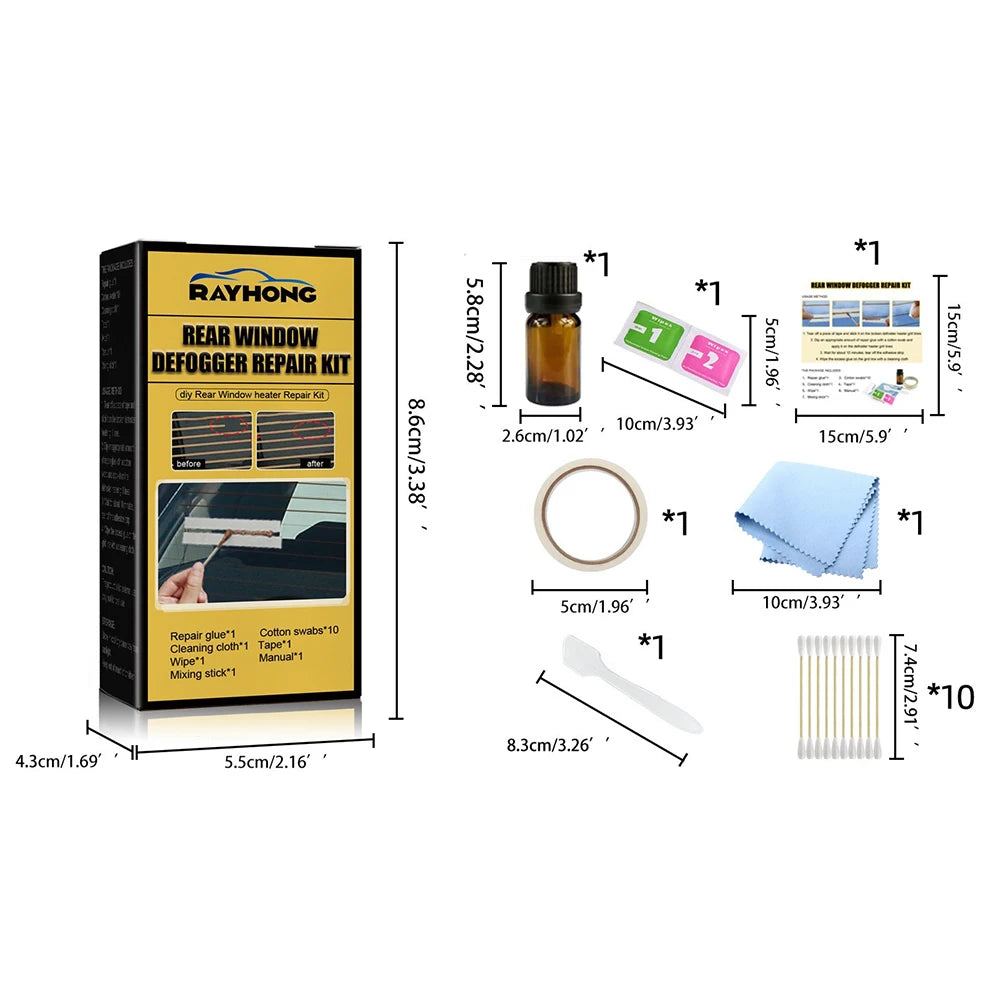 DIY Quick Repair Scratched Broken Defroster Heater Grid Lines Fix