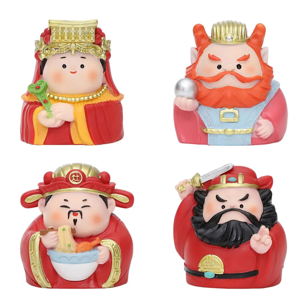 Resin Chinese Mythological Figurine Car Dashboard Ornament Fengshui Sculpture 2.3inch Tall for Bedroom Zpaxo