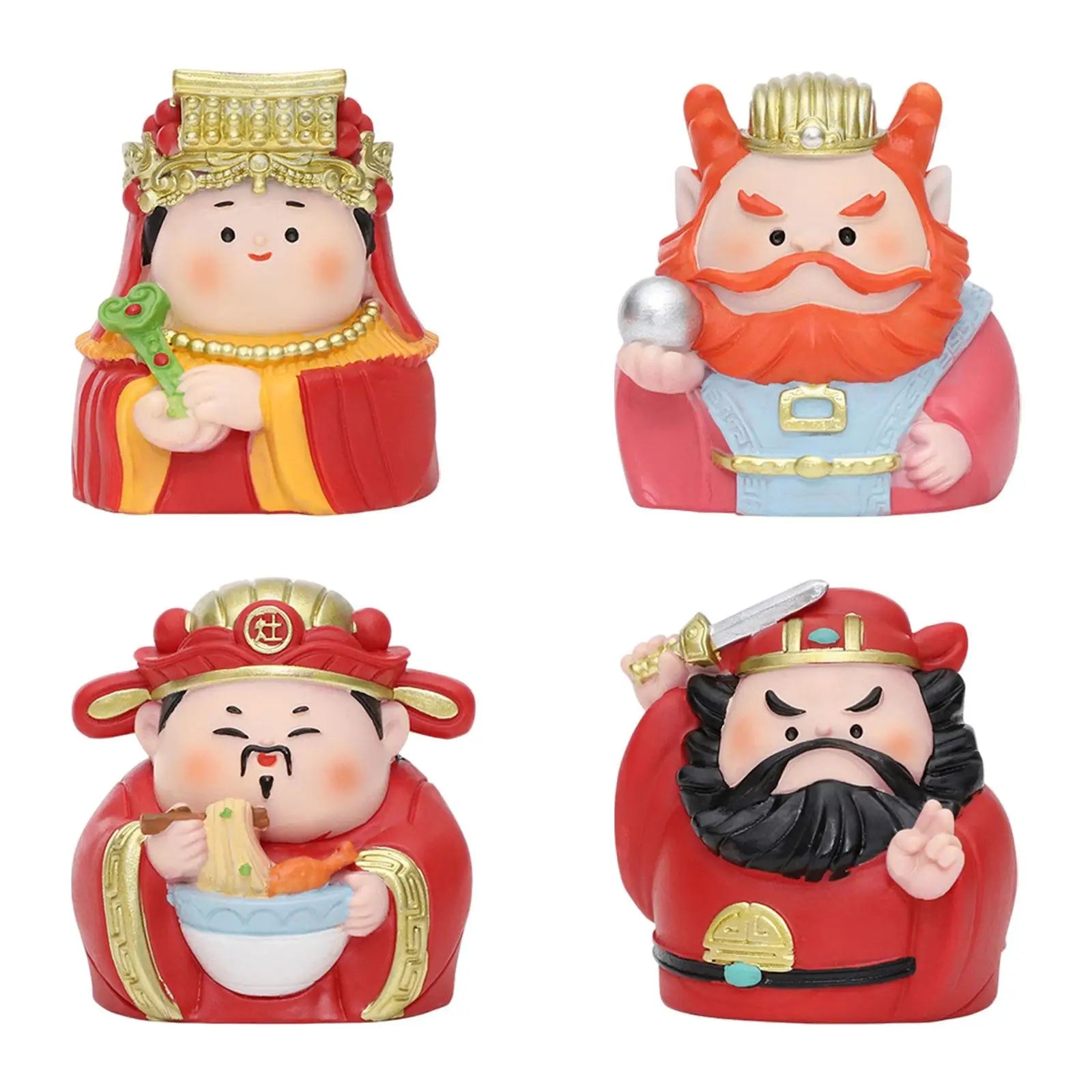 Resin Chinese Mythological Figurine Car Dashboard Ornament Fengshui Sculpture 2.3inch Tall for Bedroom Zpaxo