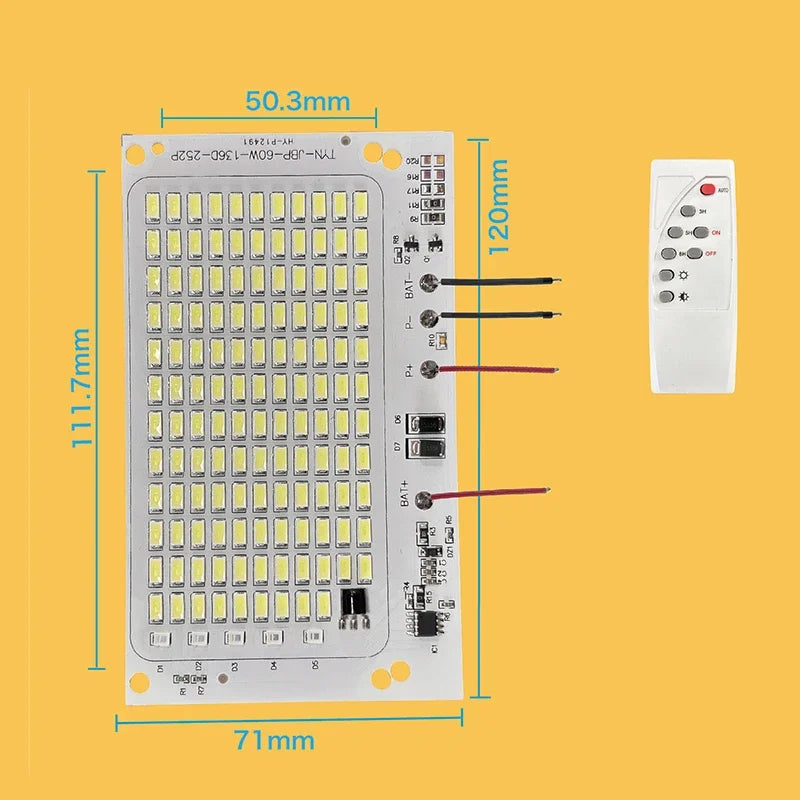 1Pcs 10W-600W LED Outdoor Solar Energy 2835 5730 High Brightness Bead Projection Light Integrated Light Source Light Panel Zpaxo