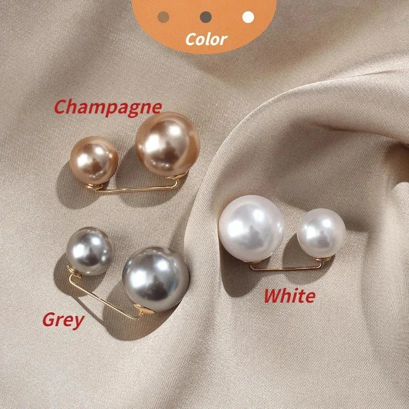 Pearl Non-Slip Safety Pin Brooch Set – Scarf & Dress Fastener