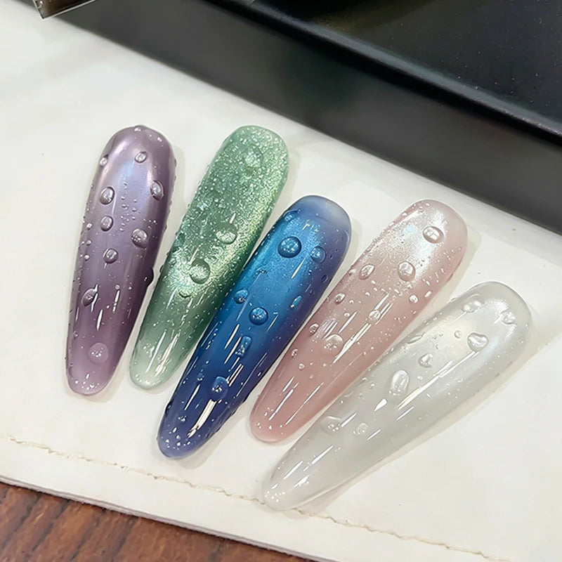 Spring & Summer New Waterdrop Top Coat Gel High Gloss Crystal Plating Sealer Clear Water Drop Design 3D No-Wipe Gel Nail Polish Zpaxo