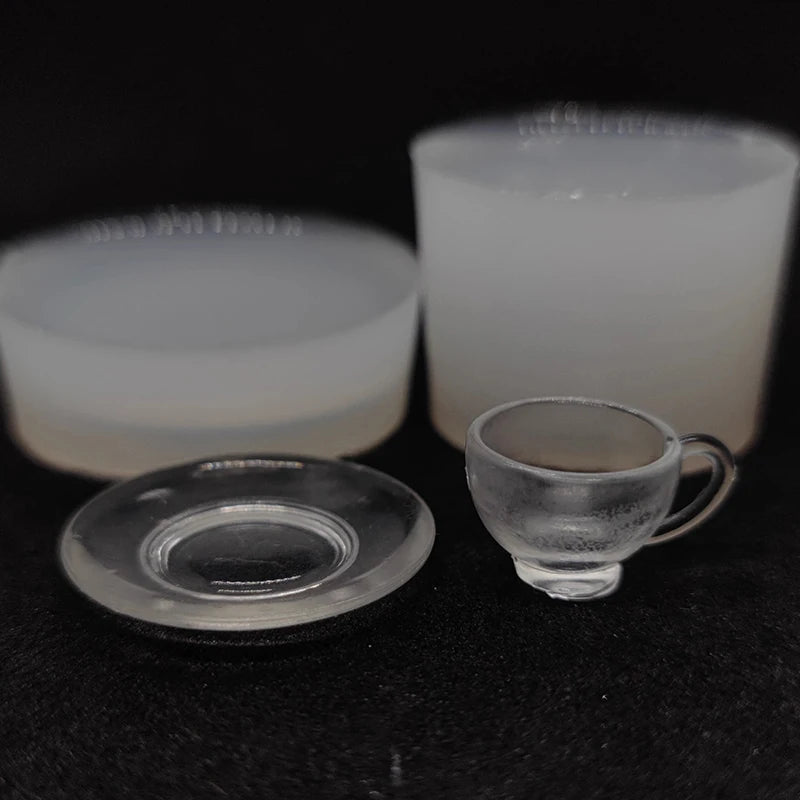 Dollhouse Food Play Miniature Tea Cup Silicone Mold UV Epoxy Turnover Zpaxo A3