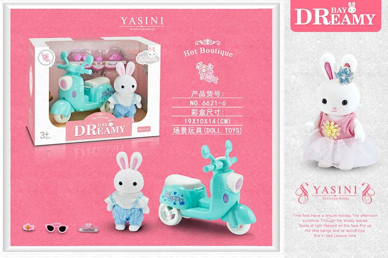 Little Rabbit Dresser Lovely Scene Play Toys Simulation Modelling