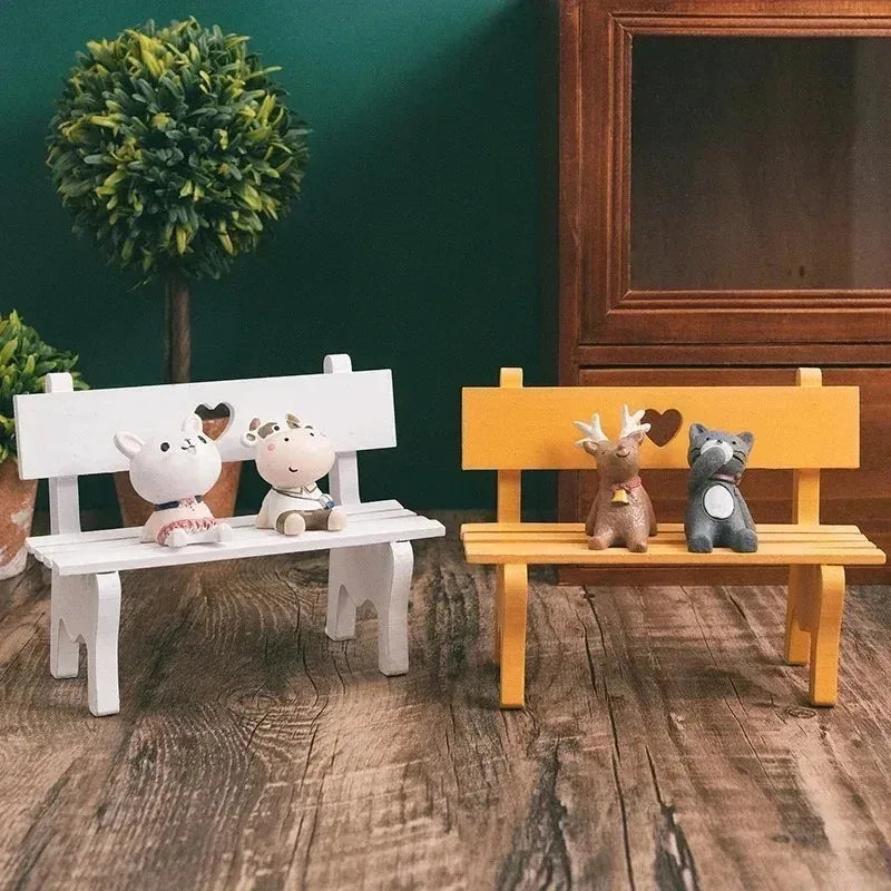 Creative Doll Home Furnishings Toys Mini Bench Decor Small Photo