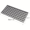 Aquarium Bottom Grid Panel Durable Plastic Fish Tank Isolation Zpaxo Long - Black