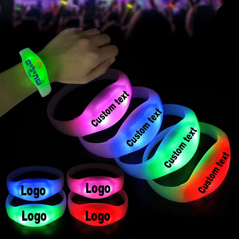 Customizable Music-activated Light-up Bracelets LED Wedding Birthday