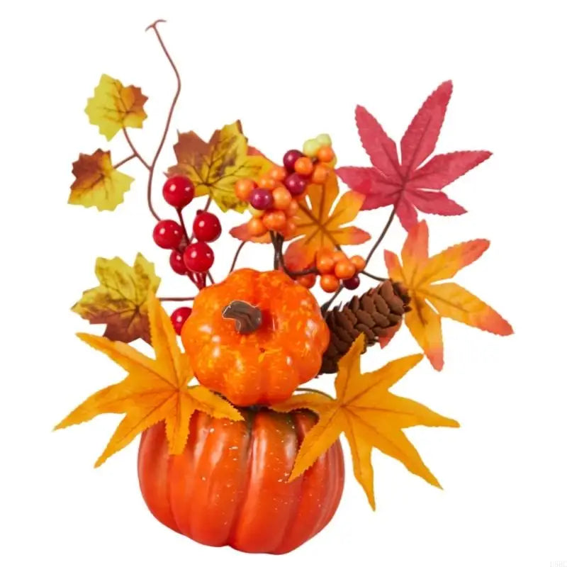 Functional Autumns Maples Pumpkins Decoration Durable Materials For Indoors Outdoor Scenes Zpaxo