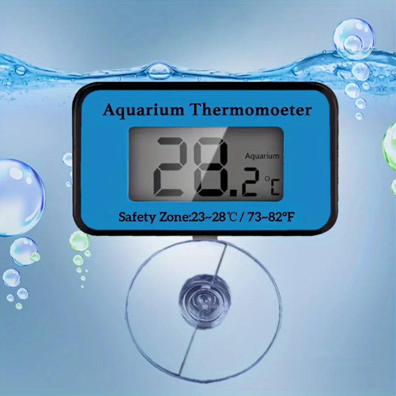 LCD Digital Aquarium Thermometer Probe Suction Cup Fish Tank Water
