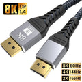 8K Display Ports 1.4 Cable DP 4K@144Hz Video Audio Cable For PC TV Projector Audio Video Cable Monitor Video Display Ports Cord Zpaxo 0.5m
