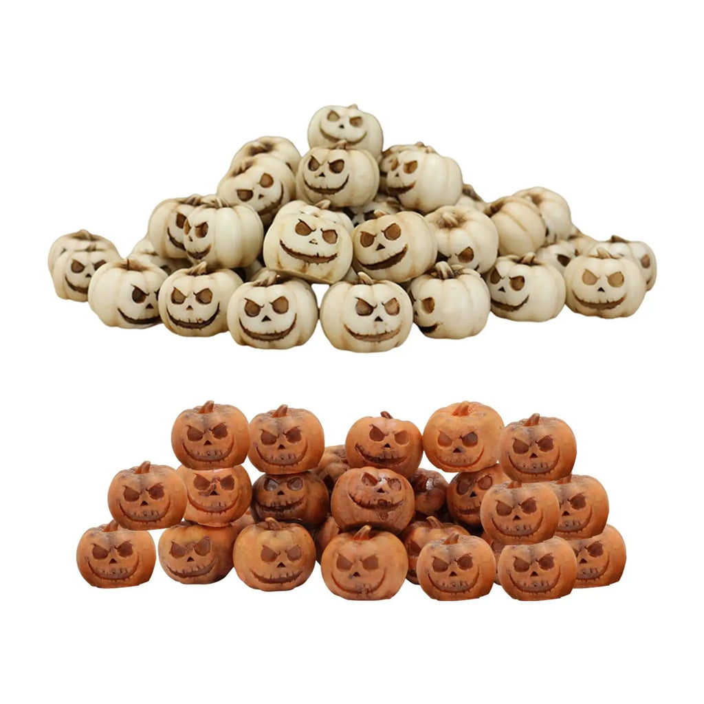 20-Pack Mini Halloween Resin Pumpkin Figurines – Home Decor Resin Holiday Figurines Zpaxo