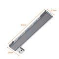 Laptop USB HUB Splitter Aluminum Extender Four Port Side Bending Zpaxo 4 Portas Usb