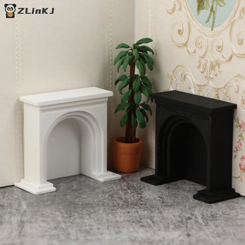 ▶1/12 Dollhouse Mini Fireplace Model Dollhouse Christmas Scene Furniture Decoration Accessories Children Pretend Play Toys Zpaxo