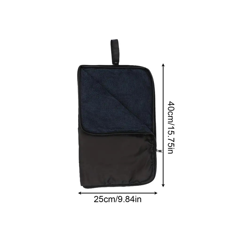 1PC Zipper Closure Towel Wet Bag Leak-proof Diaper Bag Dry And Wet Separation Swimming Suit Pouch Handle Swim Bag Pouches Zpaxo Black