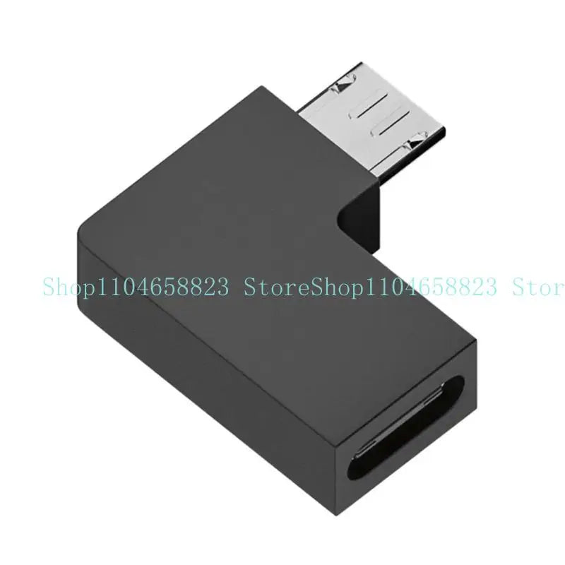Micro USB C Adapter 90 Degree Data Transfer Convert Connector Zpaxo