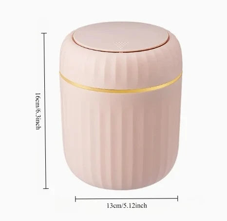 Mini Desktop Trash Can Lid Durable Plastic Desk Garbage Bin Waste