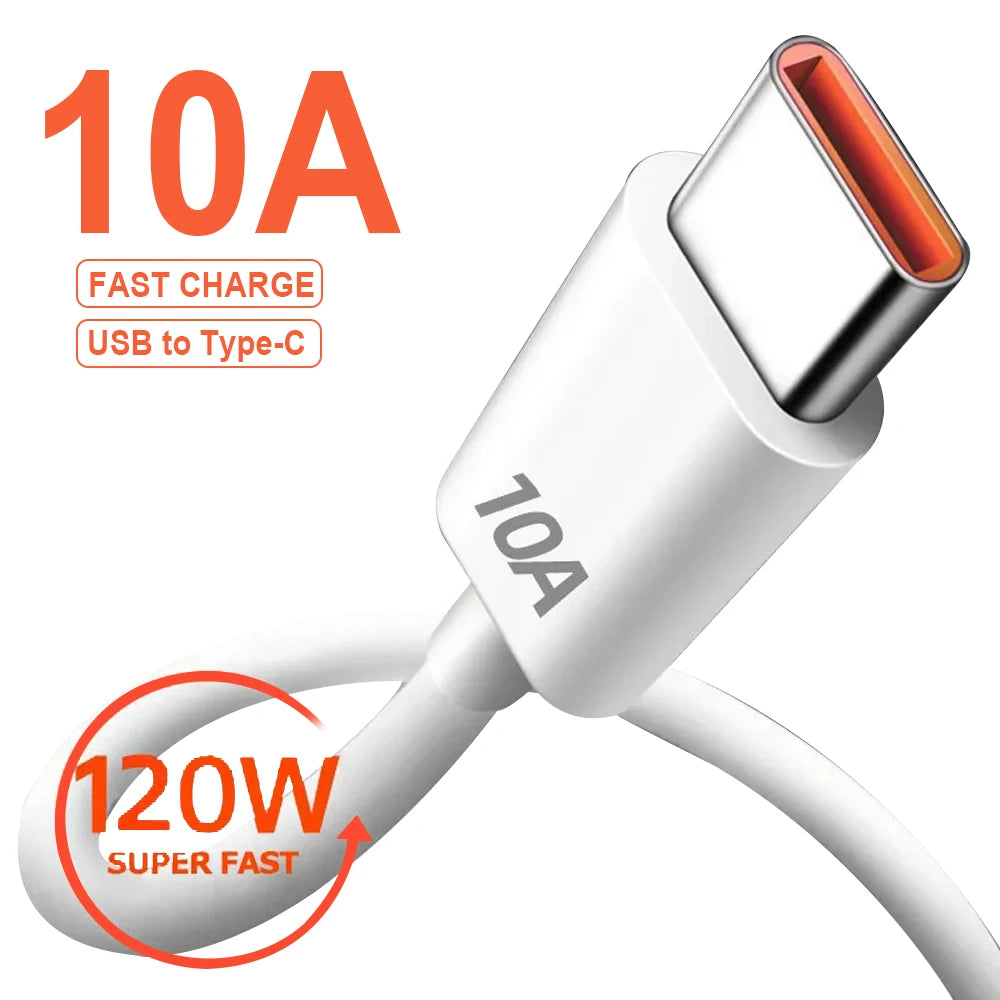 100w Fast Charging USB Type C Cable Data Sync Wire for Mobile Phones Compatible with Huawei P30 Xiaomi Realme Samsung Poco X6 Zpaxo