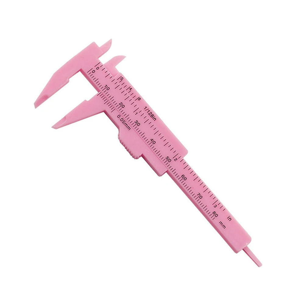 Wholesale 0-80mm Rose Pink Double Scale Sliding Gauge Permanent Makeup Tool Tattoo Eyebrow Line Lip Ruler For Tattoo Measuring Zpaxo Pink